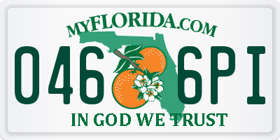FL license plate 0466PI