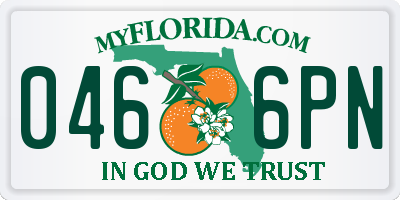 FL license plate 0466PN