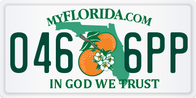 FL license plate 0466PP