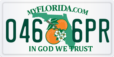 FL license plate 0466PR
