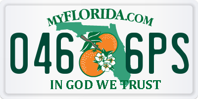 FL license plate 0466PS