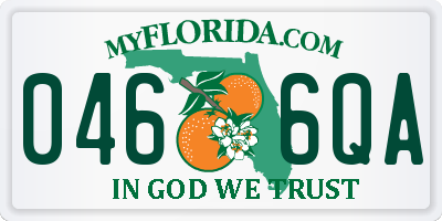 FL license plate 0466QA
