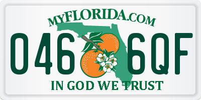 FL license plate 0466QF