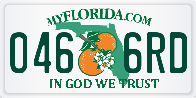 FL license plate 0466RD