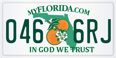 FL license plate 0466RJ