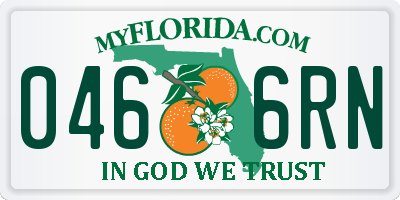 FL license plate 0466RN