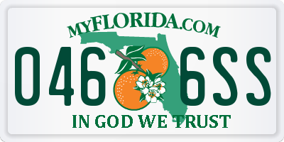 FL license plate 0466SS