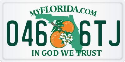 FL license plate 0466TJ
