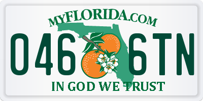 FL license plate 0466TN