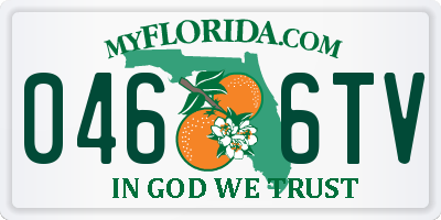 FL license plate 0466TV