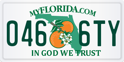 FL license plate 0466TY
