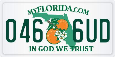 FL license plate 0466UD