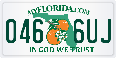 FL license plate 0466UJ