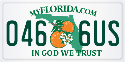 FL license plate 0466US