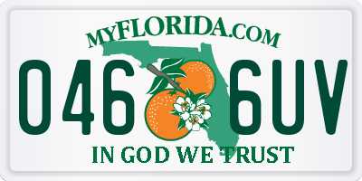 FL license plate 0466UV