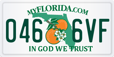 FL license plate 0466VF