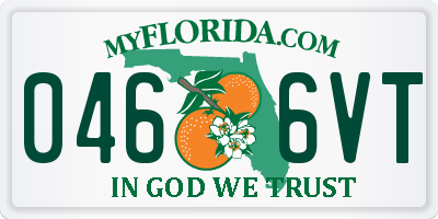 FL license plate 0466VT