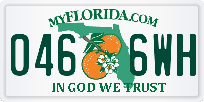 FL license plate 0466WH