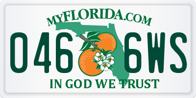FL license plate 0466WS