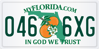 FL license plate 0466XG