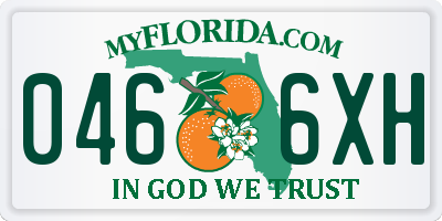 FL license plate 0466XH