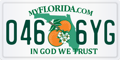 FL license plate 0466YG