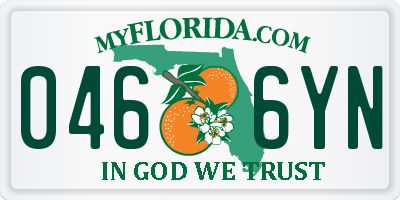 FL license plate 0466YN