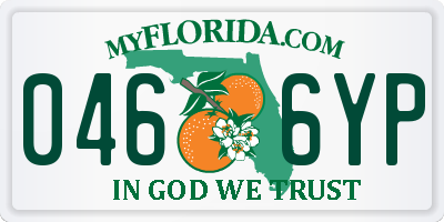 FL license plate 0466YP