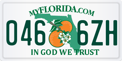 FL license plate 0466ZH