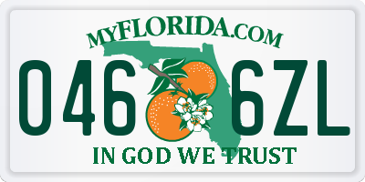 FL license plate 0466ZL