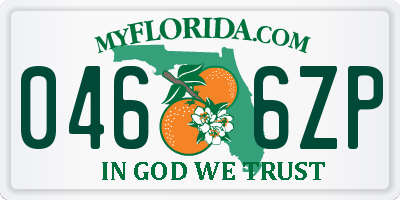 FL license plate 0466ZP