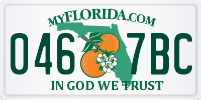 FL license plate 0467BC