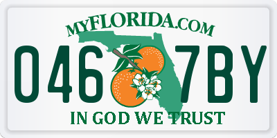 FL license plate 0467BY
