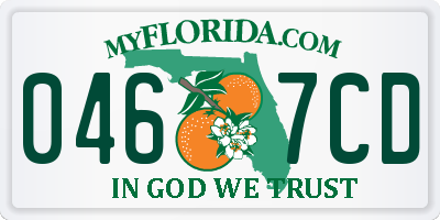 FL license plate 0467CD