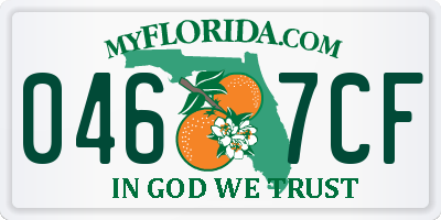 FL license plate 0467CF