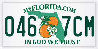 FL license plate 0467CM