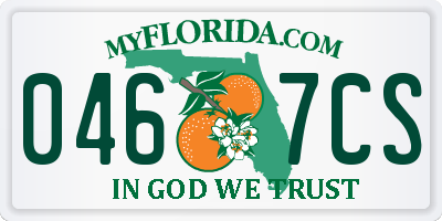 FL license plate 0467CS