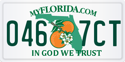 FL license plate 0467CT