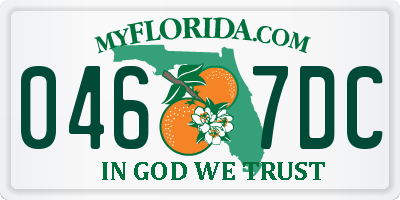 FL license plate 0467DC