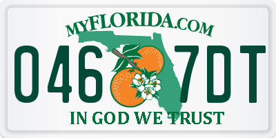 FL license plate 0467DT