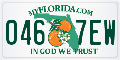 FL license plate 0467EW