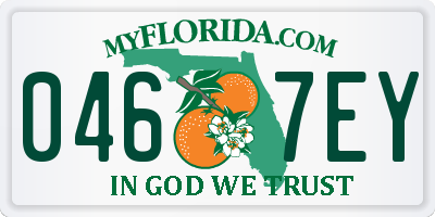 FL license plate 0467EY