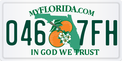 FL license plate 0467FH