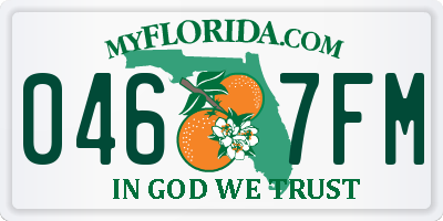FL license plate 0467FM
