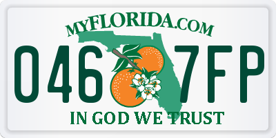 FL license plate 0467FP