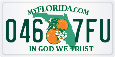FL license plate 0467FU