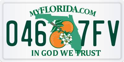 FL license plate 0467FV