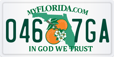 FL license plate 0467GA