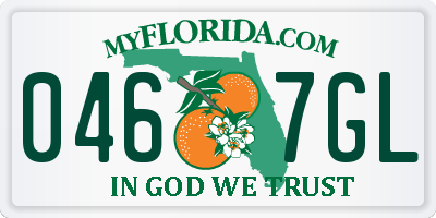 FL license plate 0467GL