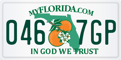 FL license plate 0467GP